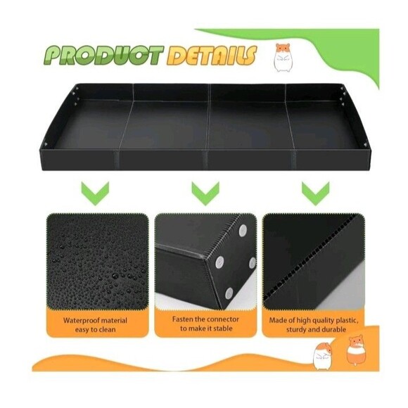 2pc Guinea Pig Cage Liner Corrugated Plastic Cage Liner Base 2x4 Panel Size READ - Picture 3 of 6